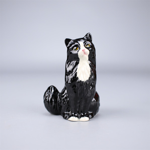 CF060 Royal Doulton 【ロイヤルドルトン】 黒猫 置物 2点／美品！ｒの画像8