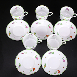 CF032 アビランド LIMOGES 【リモージュ】 カップ＆ソーサー 5組 10点セット／美品！ｚの画像9