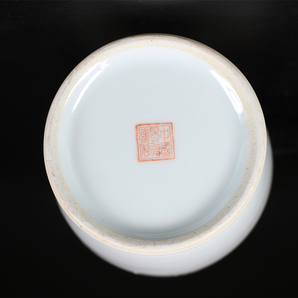 CE614 唐物 【中国景徳鎮製】 粉彩花鳥紋 大花瓶 高30.8㎝／美品！ｚの画像3