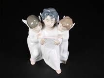 CE837 LLADRO 【リヤドロ】 磁器人形 三天使 置物 高18㎝／美品！ｈ_画像3