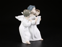 CE837 LLADRO 【リヤドロ】 磁器人形 三天使 置物 高18㎝／美品！ｈ_画像4