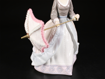 CE822 LLADRO 【リヤドロ】 磁器人形 傘美少女 置物 高19.5㎝／美品！ｚ_画像10