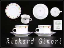 CF103 【Richard Ginori】 リチャードジノリ カップ&ソーサー 2組 4点セット／美品！ｈ_画像1
