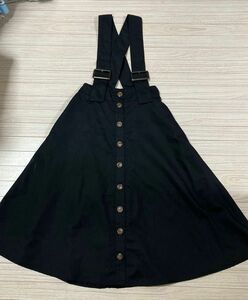 レピピアルマリオ　サス付きスカート　ジャンスカ　XS 140cm 黒(F)