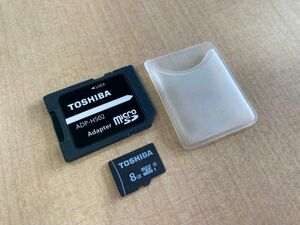 TOSHIBA microSD 8GB SDカード 変換アダプター付