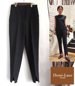 美品/Demi-Luxe BEAMS/デミルクスビームスフロントスリット テーパードパンツ ¥19,800