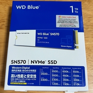 Western Digital M.2-2280（PCI Express 3.0 x 4 NVMe） 1TB SSD「WD Blue SN570」USED品の画像1