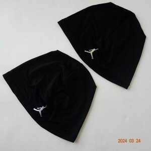SPANDEX CAP Spandex cap black,2 pieces set jordan Jordan manner basketball Skull cap Beanie DU-RAGdu- rug 