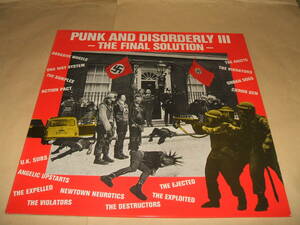 ★ THE FINAL SOLUTION パンク LP PUNK AND DISORDERLY Ⅲ 英国盤 ピクチャー盤