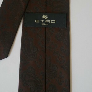 未使用に近い【ETRO エトロ】USED ブランドネクタイ/m44-GG3-1-5の画像3