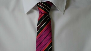  beautiful goods [PAUL SMITH Paul Smith ( narrow tie )]USED brand necktie /m44-GG4-45-50