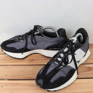 z1607[WS327SFC] New balance US10 27.0cm/ dark gray black black newbalance lady's sneakers used 