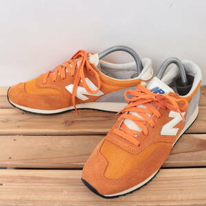 z1637[620] New balance US7 25.0cm/ orange cream gray newbalance men's unisex sneakers used 