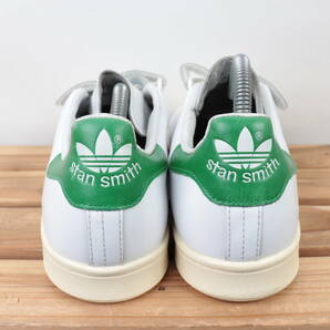 z1685 アディダス スタンスミス ベルクロ US9 27.0cm/白 ホワイト 緑 グリーン adidas STANSMITH メンズ スニーカー 中古の画像3
