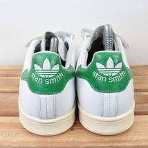 z1685 アディダス スタンスミス ベルクロ US9 27.0cm/白 ホワイト 緑 グリーン adidas STANSMITH メンズ スニーカー 中古_画像3