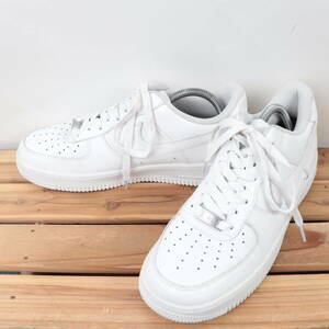 z1675 ナイキ エアフォース1 US9.5 27.5cm/白 ホワイト NIKE AIRFORCE1 メンズ スニーカー 中古