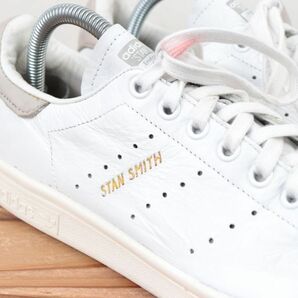 z1473 アディダス スタンスミス US8 26.0cm/白 ホワイト 灰 グレー系 adidas STAN SMITH メンズ スニーカー 中古の画像6