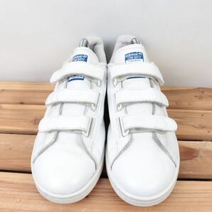 z1564 アディダス スタンスミス コンフォート US7 25.0cm/ホワイト adidas STAN SMITH CF ベルクロ メンズ ユニセックス スニーカー 中古の画像2