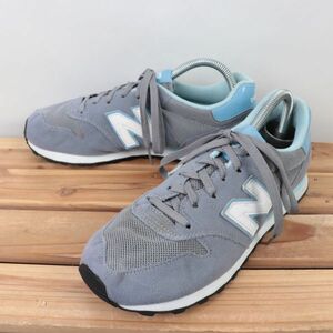z1646[500] New balance US8.5 25.5cm/ ash gray light blue blue white white newbalance lady's sneakers used 