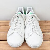 z1656 アディダス スタンスミス US11 1/2 29.5cm/白 ホワイト 緑 グリーン adidas STAN SMITH メンズ スニーカー 中古_画像2