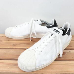 z1750 アディダス スタンスミス US11 29.0cm/白 ホワイト 黒 ブラック adidas STAN SMITH 80s PRIMEKNIT メンズ スニーカー 中古