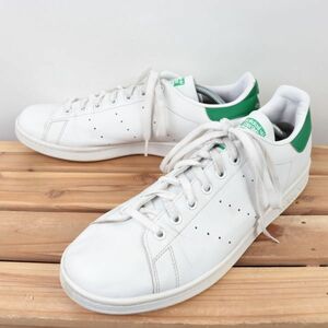 z1656 Adidas Stansmith US11 1/2 29.5cm/ white white green green adidas STAN SMITH men's sneakers used 