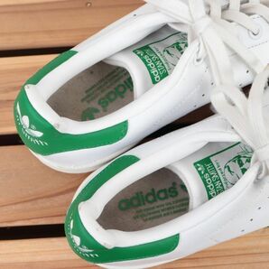 z1810 アディダス スタンスミス US8 26.0cm/白 ホワイト 緑 グリーン adidas STAN SMITH メンズ スニーカー 中古の画像7