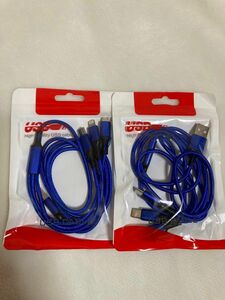 充電ゲーブル　Iphone - Android - micro USB 長さ1､2m 2本