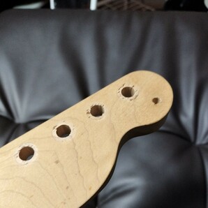 1円 ギター ネック ノーブランド メイプル ストラトキャスター テレキャスター Fender タイプ 未塗装 ワンピース 自作 コンポーネント 改造の画像7