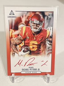 NFL Michael Pittman Jr. 2020 Panini Luminance Year One Signatures RPS Red Ink Auto #27 Indianapolis Colts WR 