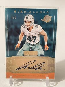 NFL Kiko Alonso 2016 Donruss Signature Series Holo Gold (5/5) #25 Miami Dolphins LB