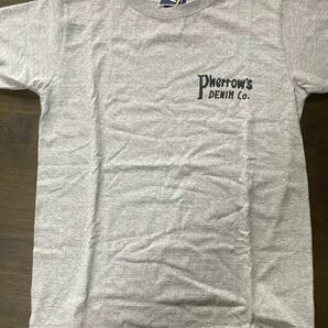 フェローズ PHERROW'S 半袖 Tシャツ プリント 23S-PT8 Lサイズ　ヘザーグレー