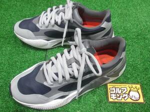 GK鈴鹿☆中古642 【27.5】　PUMA★193826RS-G★スパイクレス★グレー/ブラック★