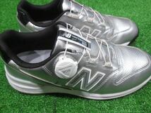 GK鈴鹿☆中古382 【24.0】 NEW BALANCE GOLF★WGBS996Z★スパイクレス★シルバー系★ダイヤル式★_画像4