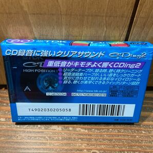 【未開封品 ２本セット】TDK カセットテープ ハイポジ ノーマル CDing 2 60分 AE 90分の画像3