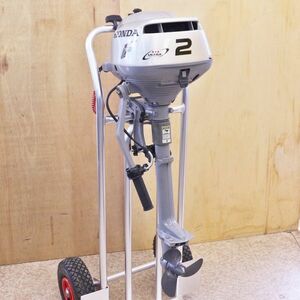 [ Niigata departure ] Honda outboard motor BZBF 2 horse power 4 -stroke air cooling engine small size boat rubber boat leisure gasoline fishing Honda HONDA Shimano Daiwa used 