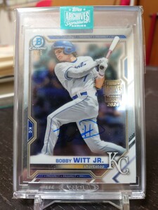 6枚限定 ラストナンバー Bobby witt jr. auto Topps archives 2024 ボビー・ウィット ジュニア バイバック 直書き直筆サイン ロイヤルズ