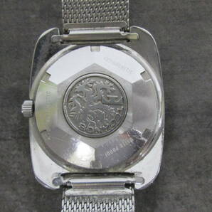 【n F0913】TECHNOS Supercron テクノス スーパークロン 腕時計 自動巻き デイト 黒文字盤の画像4