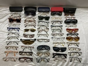 A5-133 ジャンク 眼鏡 メガネ サングラス 老眼 メガネフレーム 度付き など 53個 まとめセット Ray Ban イブサン ショパール PERSON’S