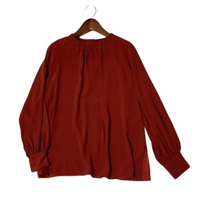  new goods regular price 2.5 ten thousand ANAYI washer bru georgette blouse 38 terra‐cotta red tea 