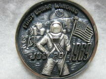 9★アメリカ　APOLLO11/アポロ11　記念メダル　STERLINGの刻印あり　初の月面着陸　1969.7.20　重さ16.3ｇ直径31㎜★_画像6