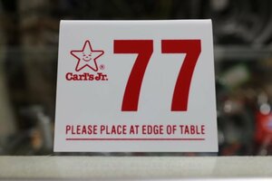 カールスジュニア 番号札 Carl's Jr. Table Tent Number [77] テーブルテントナンバー ローライダー インパラ USDM LOWRIDER IMPALA
