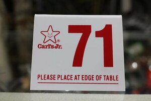 カールスジュニア 番号札 Carl's Jr. Table Tent Number [71] テーブルテントナンバー ローライダー インパラ USDM LOWRIDER IMPALA