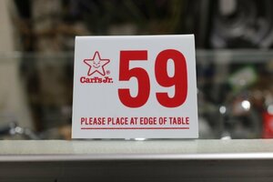 カールスジュニア 番号札 Carl's Jr. Table Tent Number [59] テーブルテントナンバー ローライダー インパラ USDM LOWRIDER IMPALA