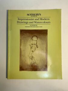 オークションカタログSOTHEBY’S ササビーズ Drawings and Watercolours ロンドン1988/519 美術書 資料 アートブック 洋書図録 アート