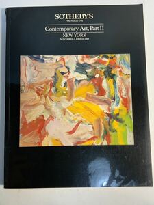 オークションカタログSOTHEBY’S サザビーズContemporary Art Part2 ニューヨーク1989 11月/535美術書 資料 アートブック 洋書図録 アート