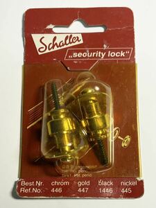 未使用当時物　Schaller シャーラー ロックピン Security lock ゴールド ストラップピン/436