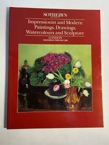 オークションカタログSOTHEBY’S サザビーズWatercolours and Sculpture ロンドン1990/525美術書 資料 アートブック 洋書図録 アート 