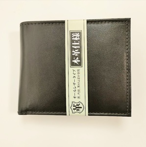 ya768 【新品・未使用】2202 genuine leather kws original(ジェニュイン レザー)　本革　二つ折り財布　ダークブラウン