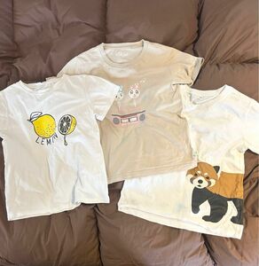 ユニクロ無印Bee130キッズTシャツ3着セット